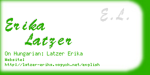 erika latzer business card